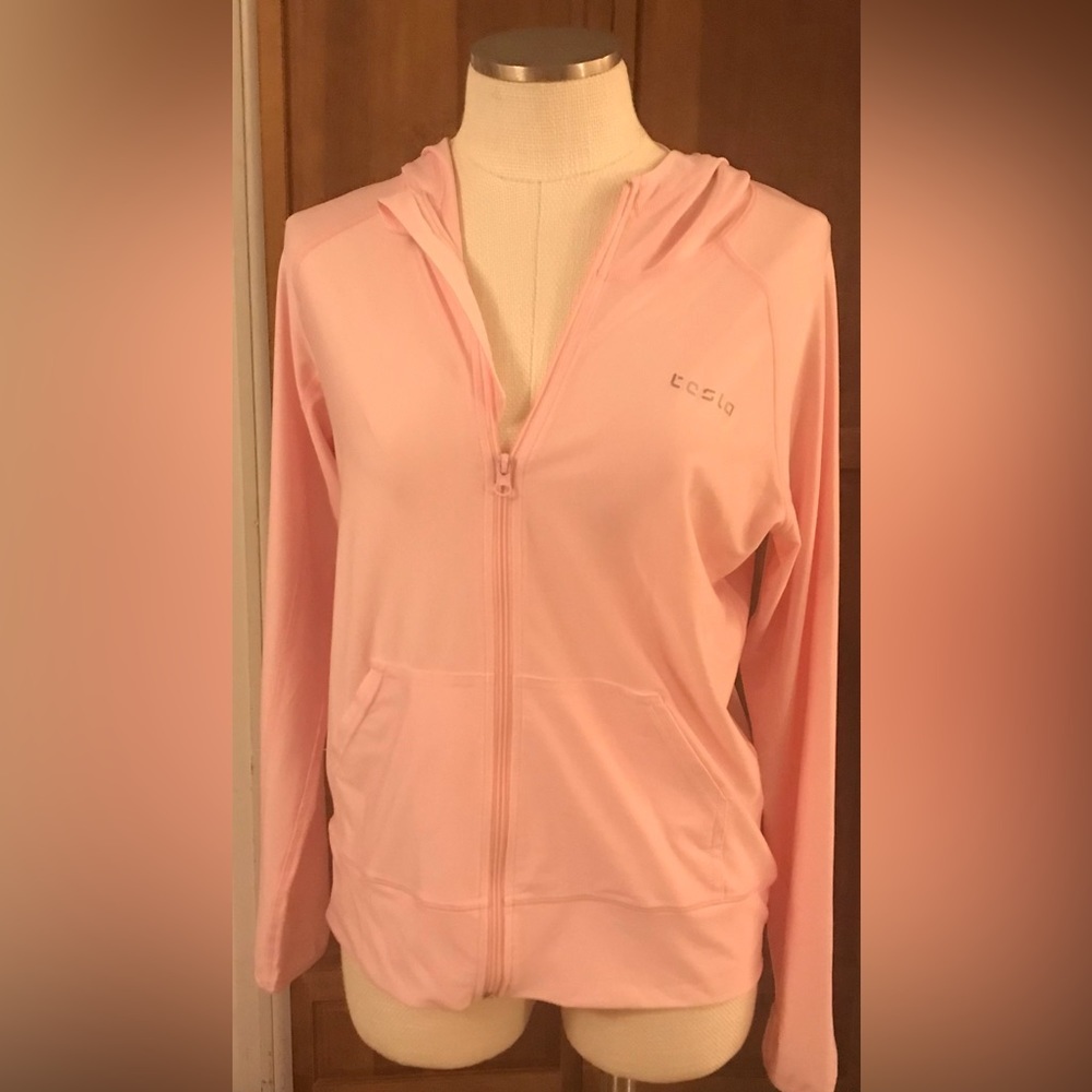 Tesla Warm Up Workout Running Walking Hiking Hoodie Size Large